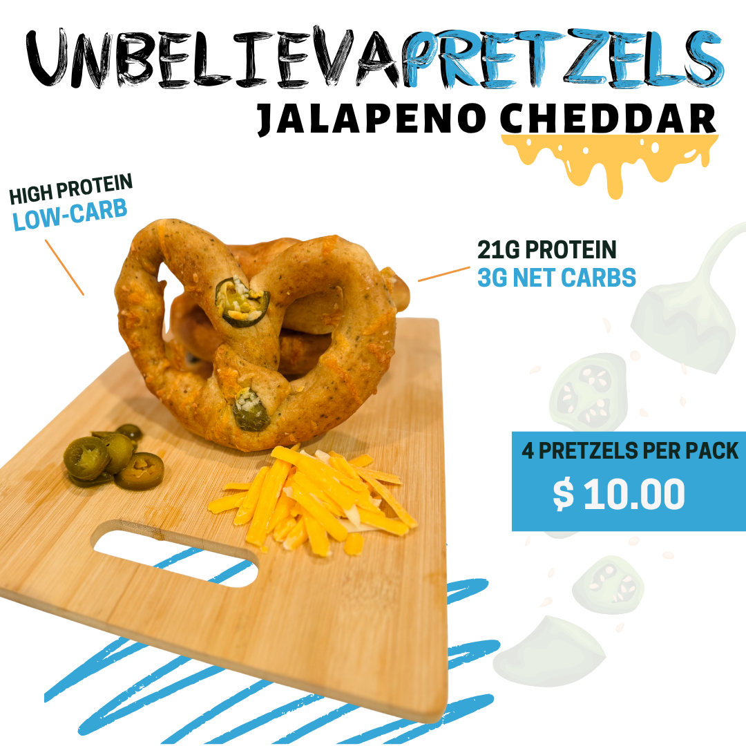 UnbelievaPretzels - Jalapeno Cheddar Flavor (4 Per Bag)