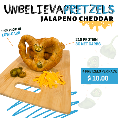 UnbelievaPretzels - Jalapeno Cheddar Flavor (4 Per Bag)