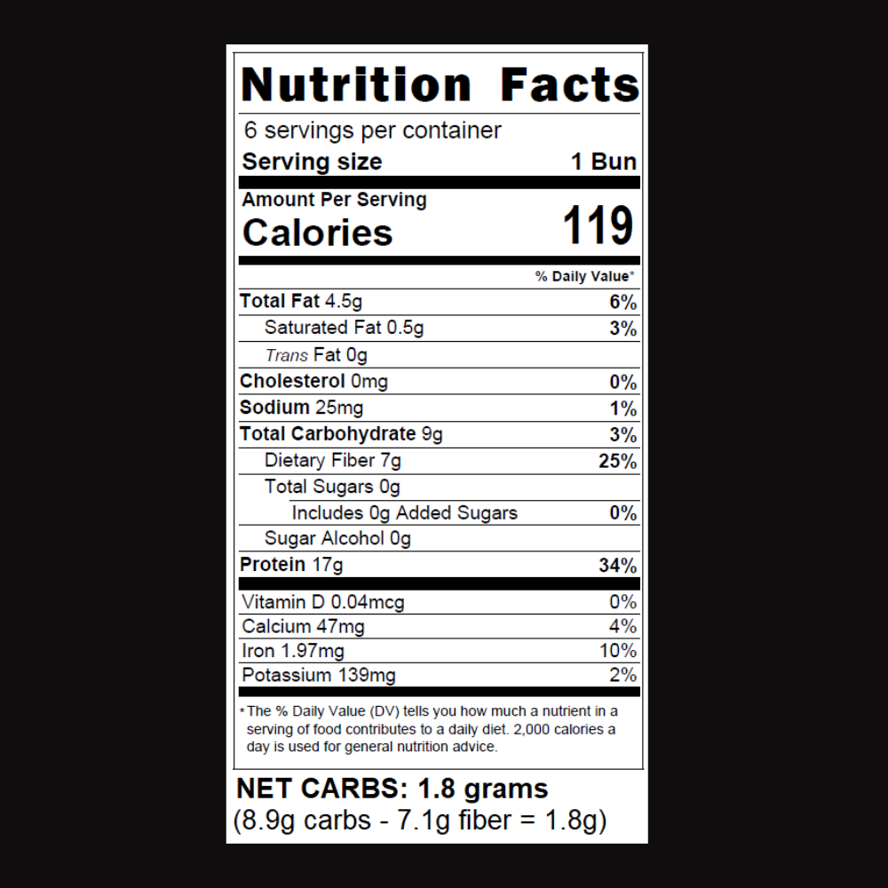 4 Bags of UnbelievaBuns - High Protein, Low Carb Bread Buns (24 Total Buns)