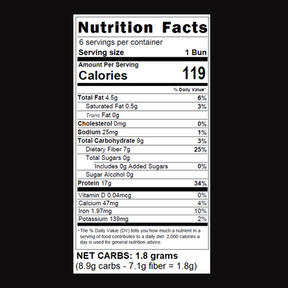 4 Bags of UnbelievaBuns - High Protein, Low Carb Bread Buns (24 Total Buns)