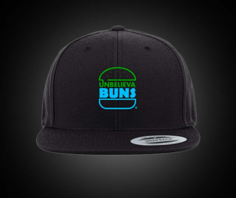 UnbelievaBuns Hat - Black/Black Snapback